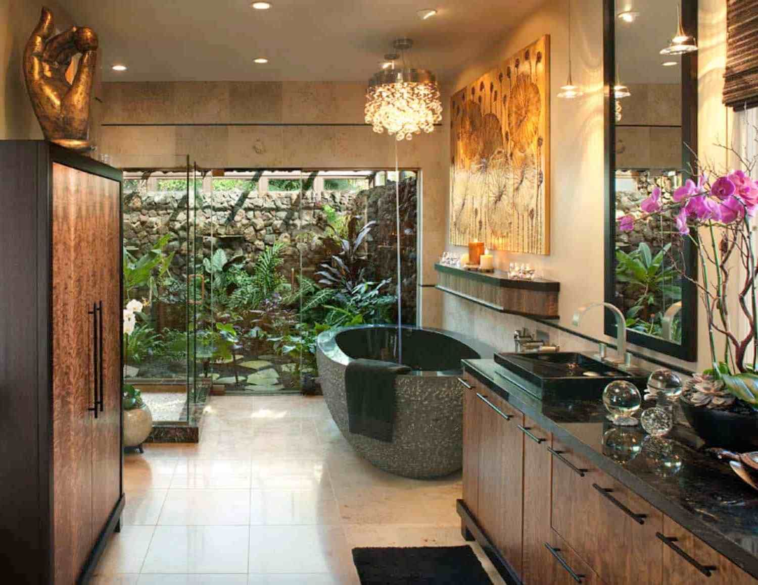 nature-in-bathroom-2 Best +60 Ideas to Enhance Your Bathroom’s Luxuriousness
