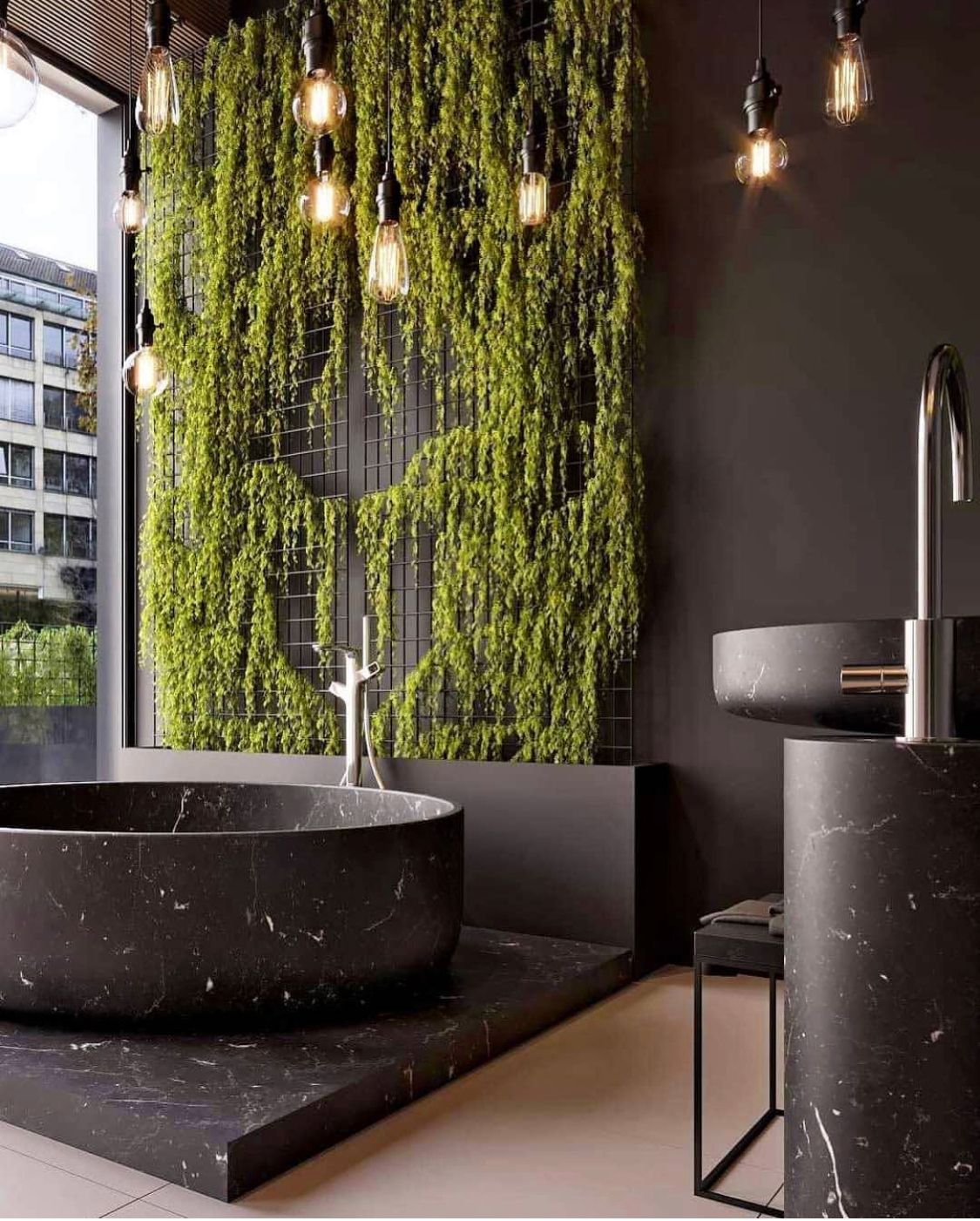 nature-in-bathroom.. Best +60 Ideas to Enhance Your Bathroom’s Luxuriousness