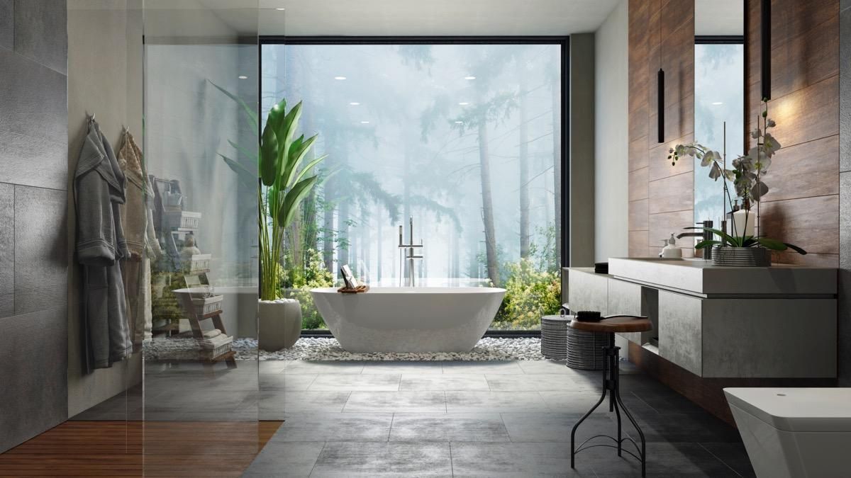 nature-in-bathroom Best +60 Ideas to Enhance Your Bathroom’s Luxuriousness