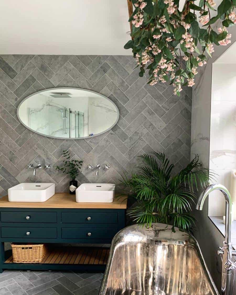 Accent Wall Best +60 Ideas to Enhance Your Bathroom’s Luxuriousness - 15
