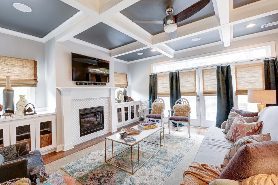 Coffered ceiling +70 Unique Ceiling Design Ideas for Your Living Room - 31