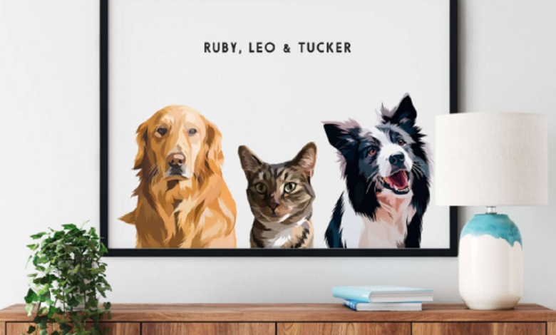 Custom pet portrait 10 Unique Luxury Gifts for Dogs That Amaze Everyone - Lifestyle 1