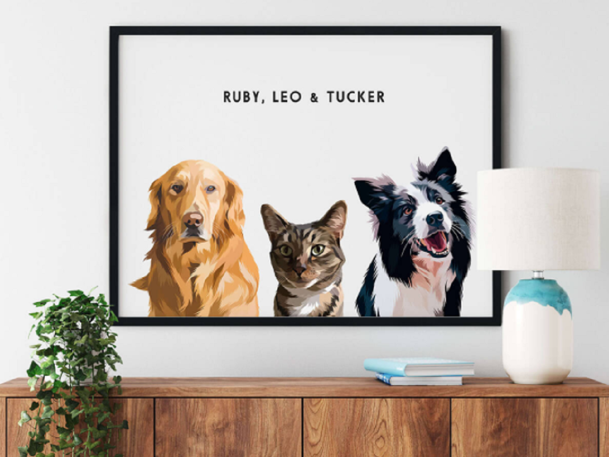 Custom-pet-portrait 10 Unique Luxury Gifts for Dogs That Amaze Everyone