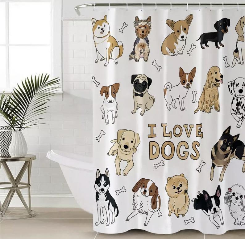 Dog-shower-curtains 10 Unique Luxury Gifts for Dogs That Amaze Everyone