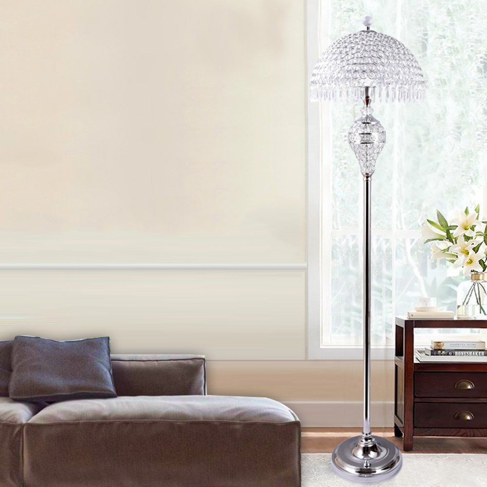 Hsyile-Lighting-KU300189-Luxury-Wedding-European-Crystal-Floor-Lamp. 15 Unique Artistic Floor Lamps to Light Your Bedroom