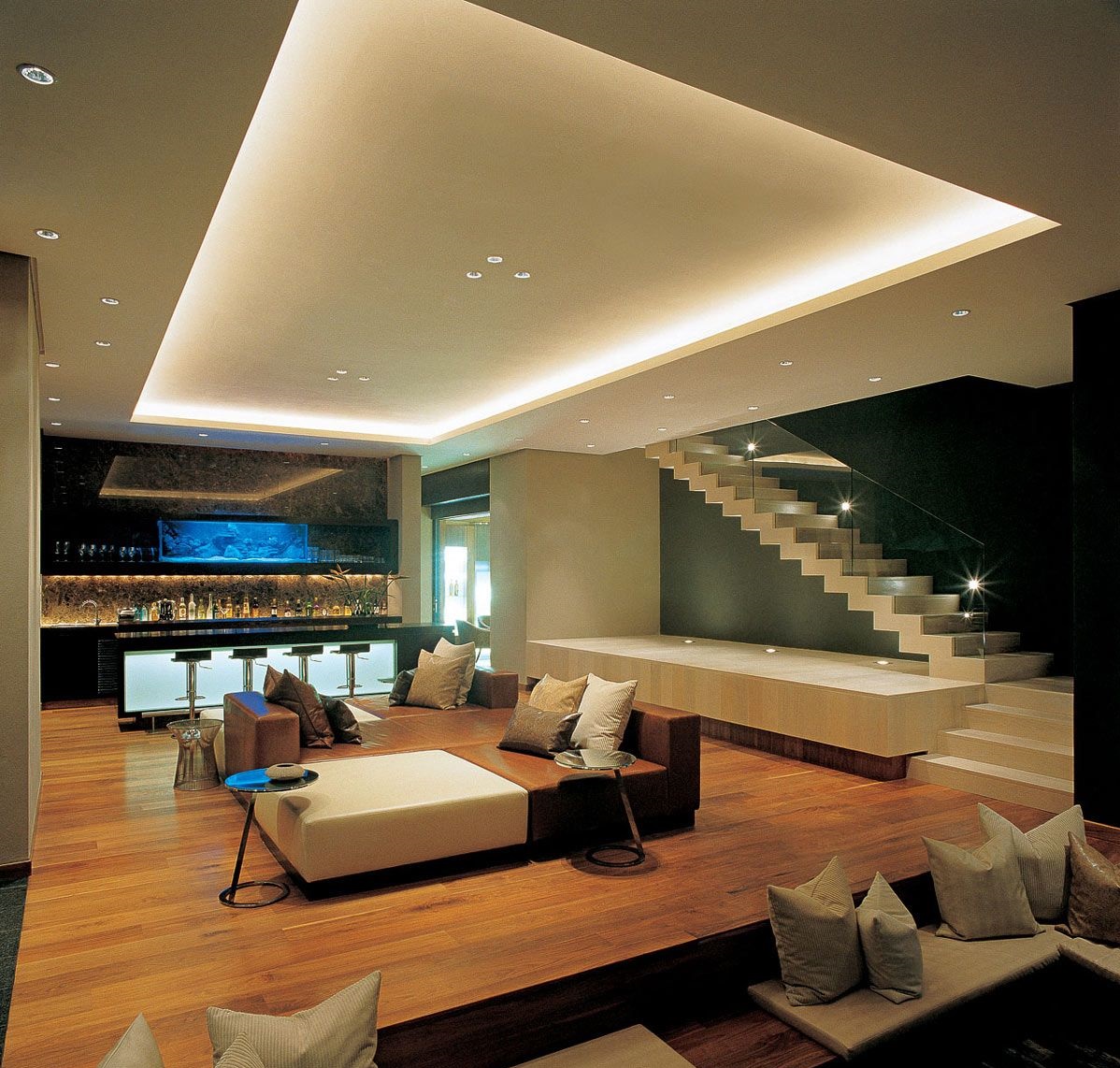 LED ceiling.. 1 +70 Unique Ceiling Design Ideas for Your Living Room - 23