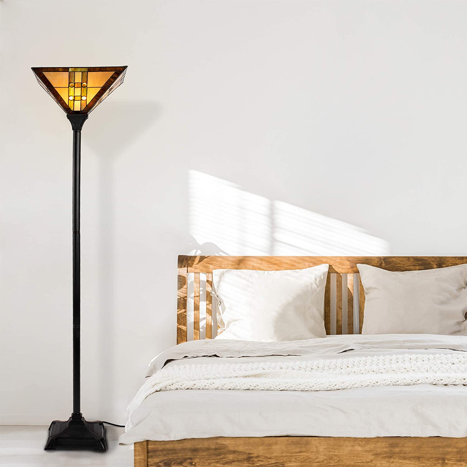 Lavish-Home-72-Tiff-7-Tiffany-Style-Floor-Lamp 15 Unique Artistic Floor Lamps to Light Your Bedroom