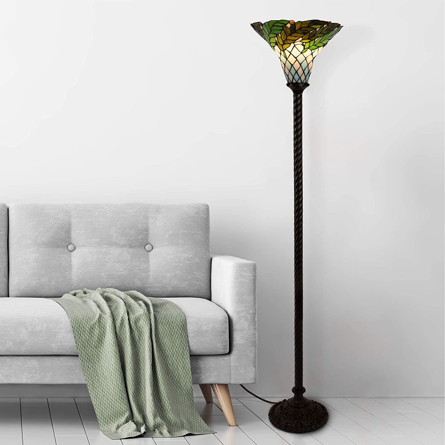 Lavish-Home-72-Tiff-8-Tiffany-Style-Floor-Lamp-1 15 Unique Artistic Floor Lamps to Light Your Bedroom