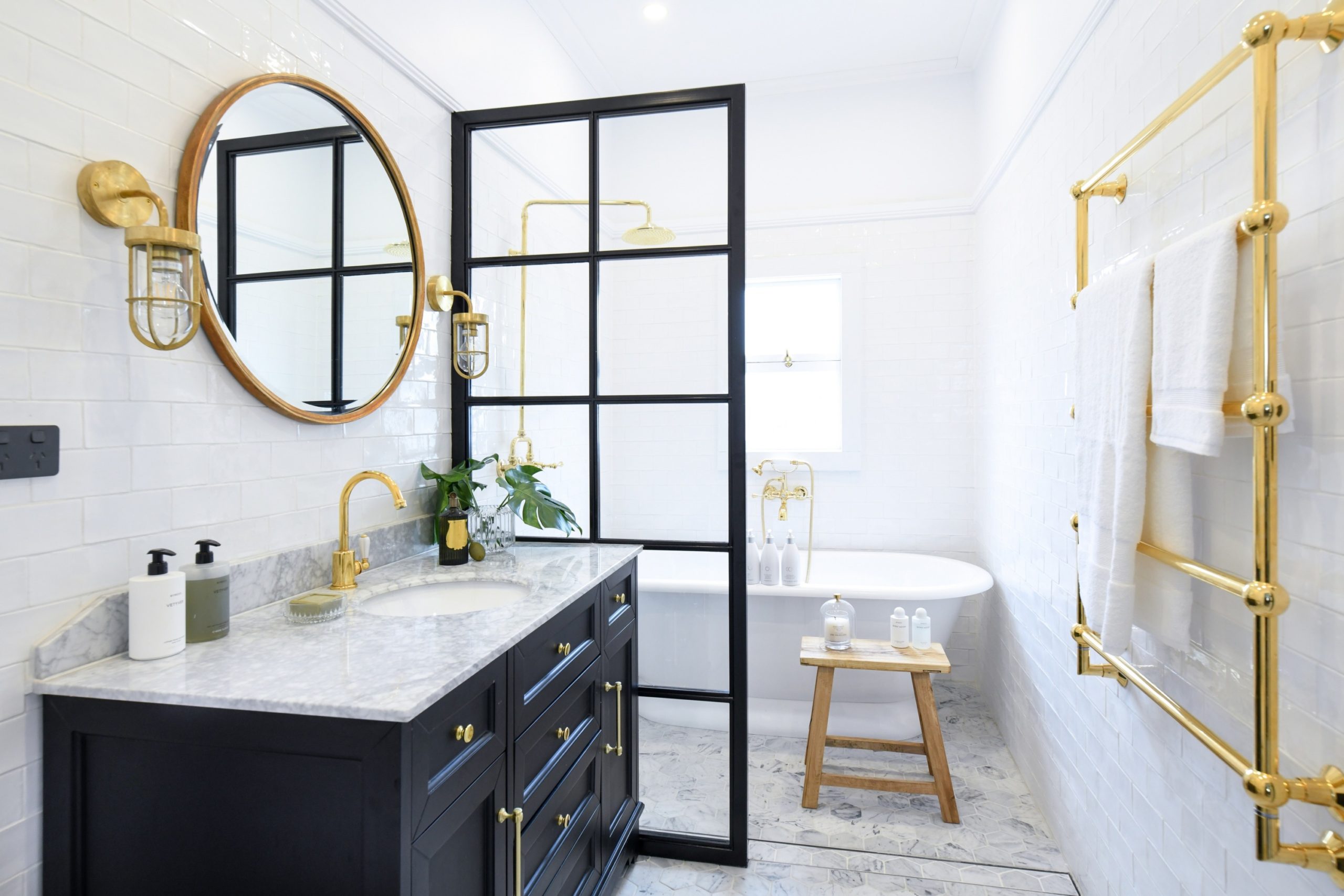 Metallic Accents.. scaled Best +60 Ideas to Enhance Your Bathroom’s Luxuriousness - 34