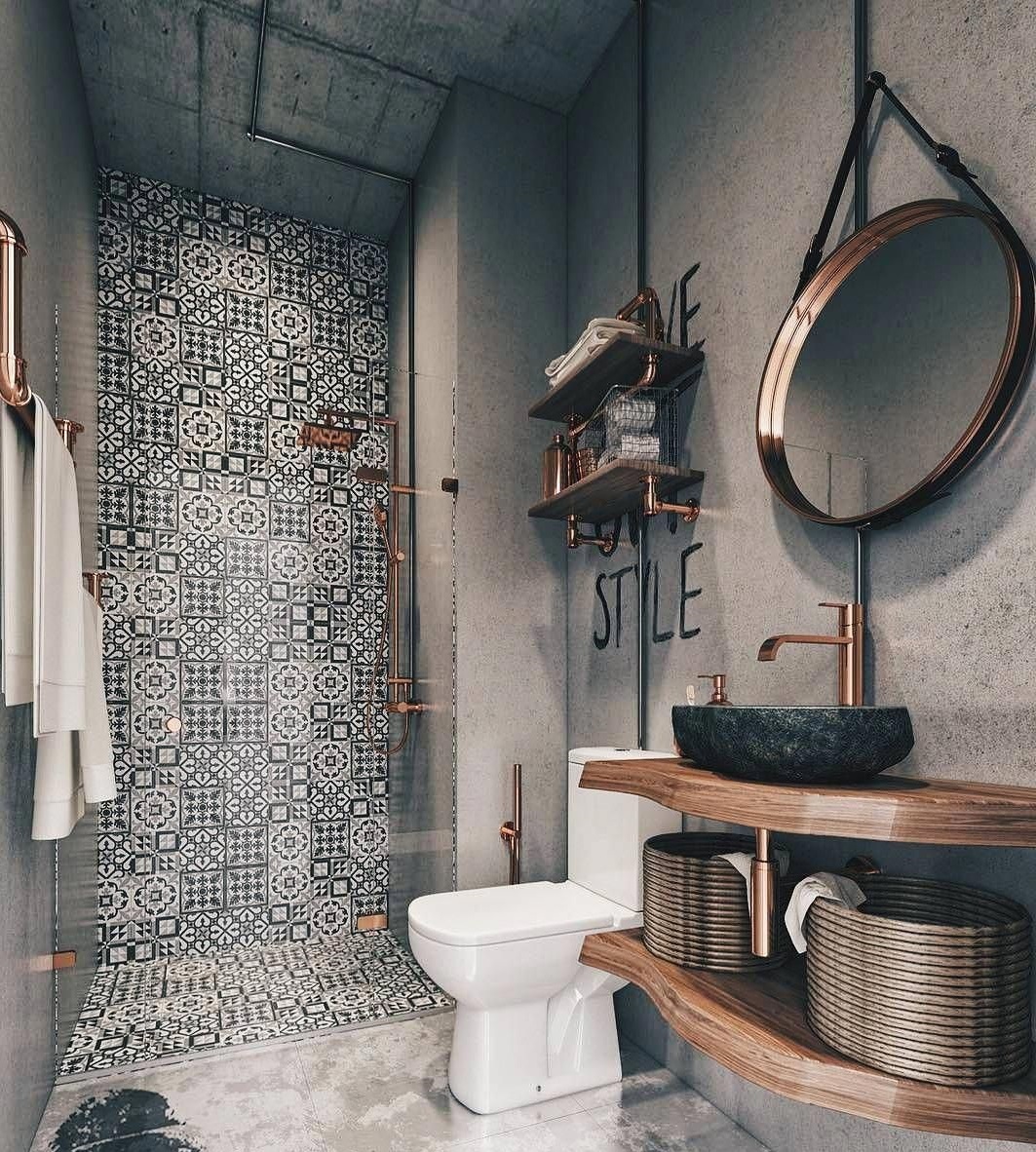 Metallic-Accents. Best +60 Ideas to Enhance Your Bathroom’s Luxuriousness