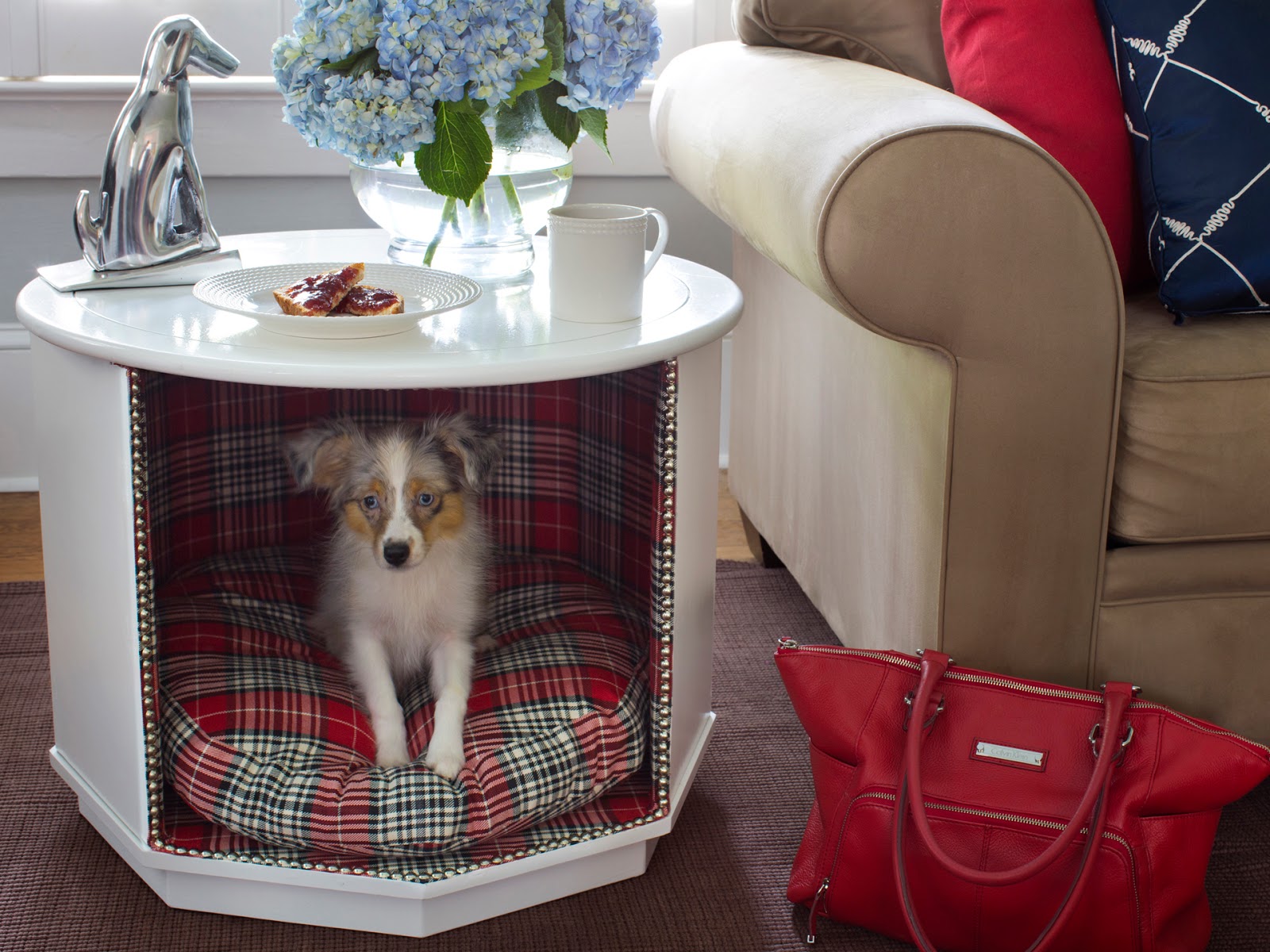 Old corner table. 1 +80 Adorable Dog Bed Designs That Will Surprise You - 26