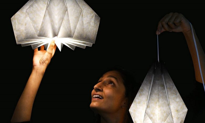 Paper Origami Lamp Shade 1 10 Unique & Wonderful Lampshade Ideas - home lightening 1