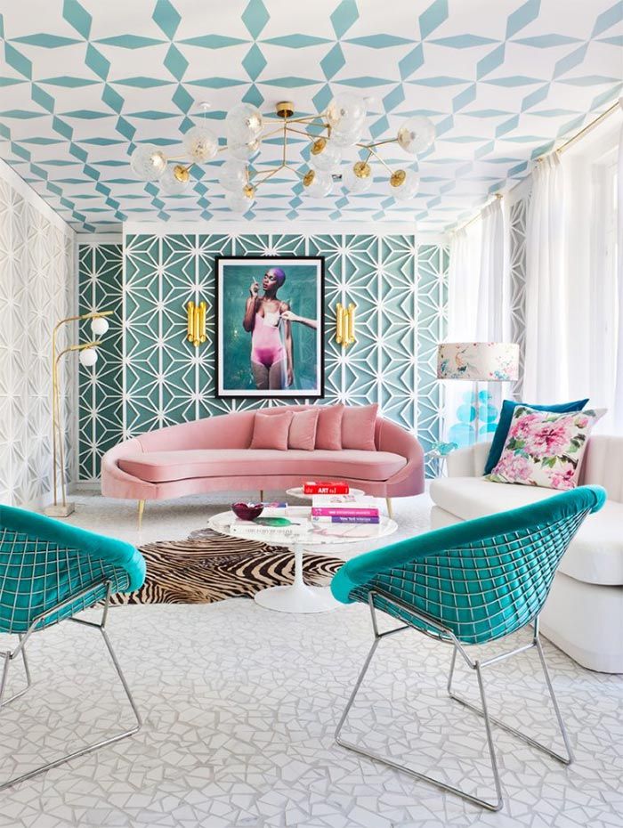 Patterned +70 Unique Ceiling Design Ideas for Your Living Room