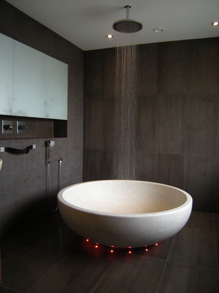 Rain shower and tub. 1 Best +60 Ideas to Enhance Your Bathroom’s Luxuriousness - 59