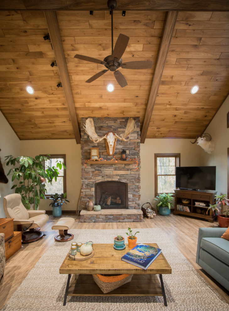 +70 Unique Ceiling Design Ideas for Your Living Room 28 Rustic wooden design 1 +70 Unique Ceiling Design Ideas for Your Living Room - 28