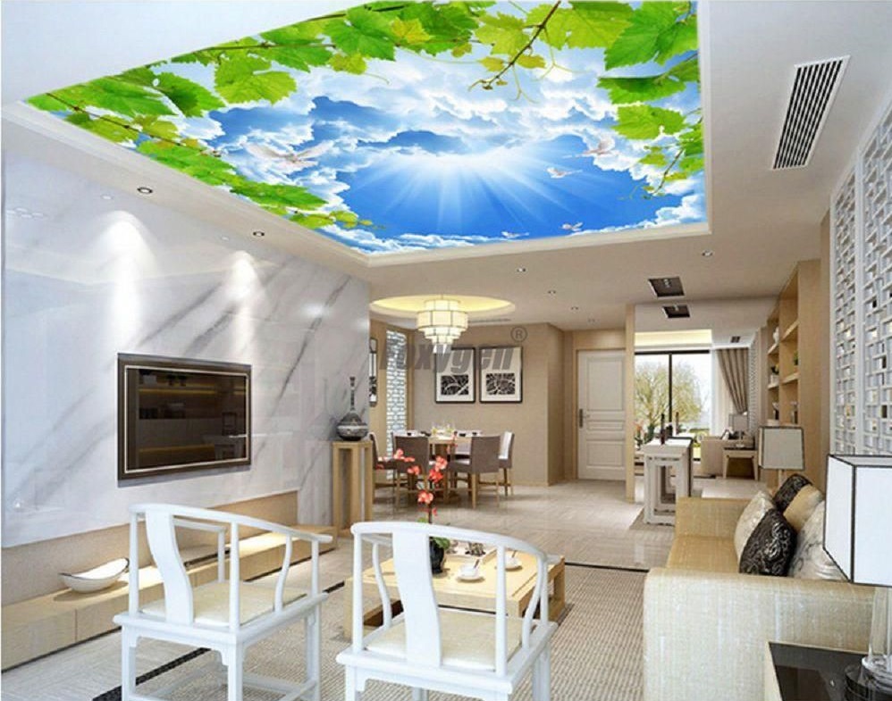 Sky ceiling +70 Unique Ceiling Design Ideas for Your Living Room - 11