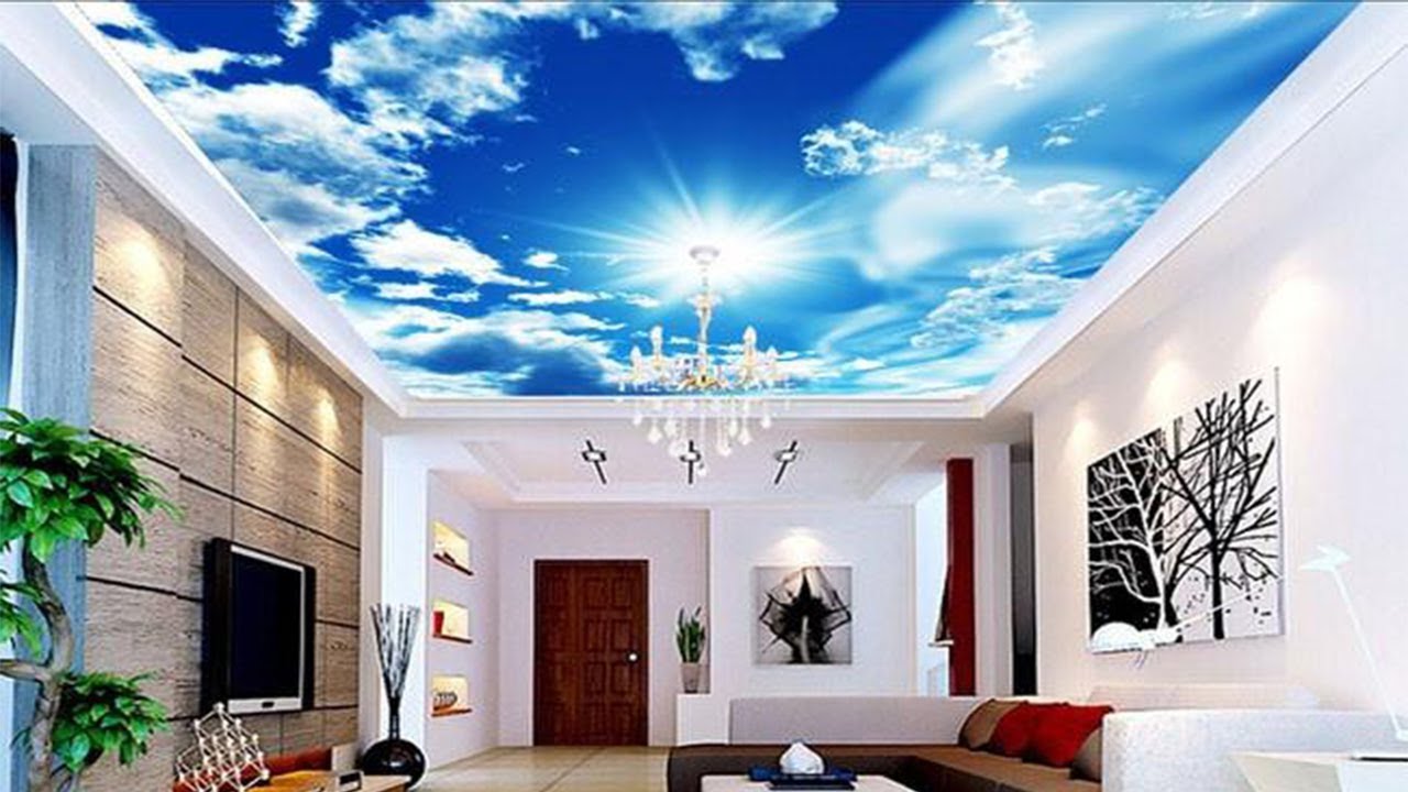 Sky ceiling +70 Unique Ceiling Design Ideas for Your Living Room - 13