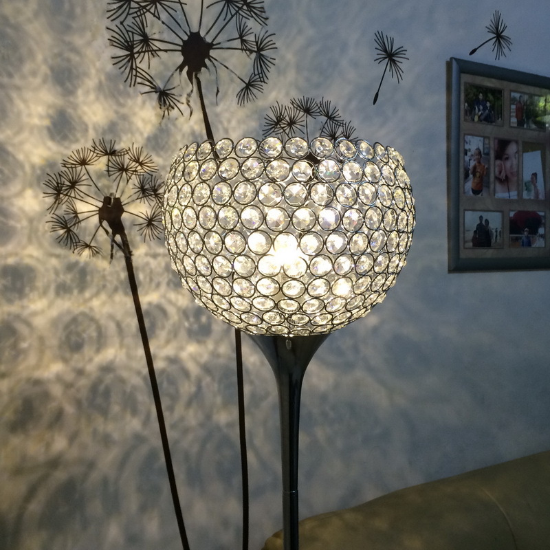 Surpars House Ball Shape Crystal Floor Lamp Silver 15 Unique Artistic Floor Lamps to Light Your Bedroom - 11
