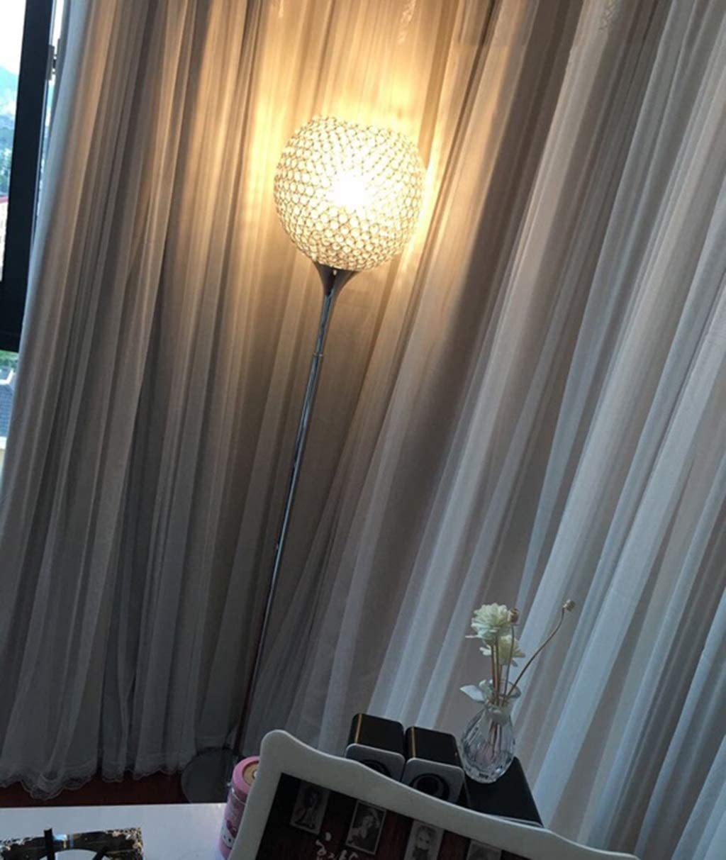 Surpass-House-Ball-Shape-Crystal-Floor-Lamp-Silver. 15 Unique Artistic Floor Lamps to Light Your Bedroom