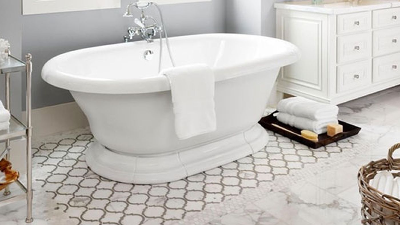 Tile rug 1 Best +60 Ideas to Enhance Your Bathroom’s Luxuriousness - 55