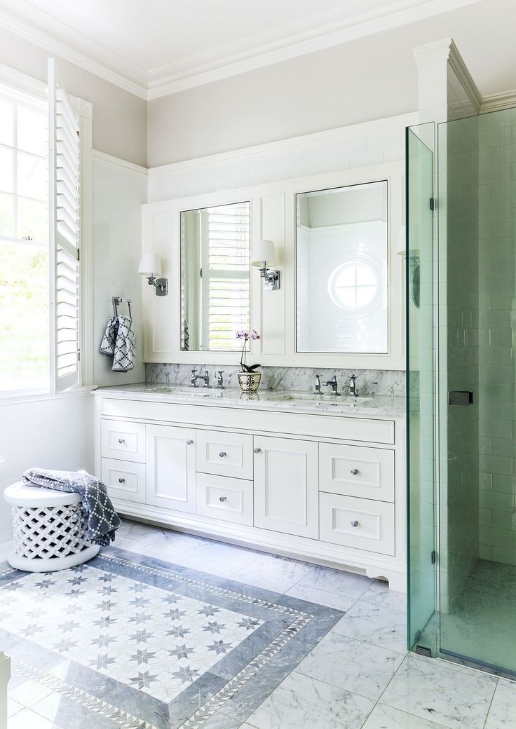 Tile rug. 1 Best +60 Ideas to Enhance Your Bathroom’s Luxuriousness - 52
