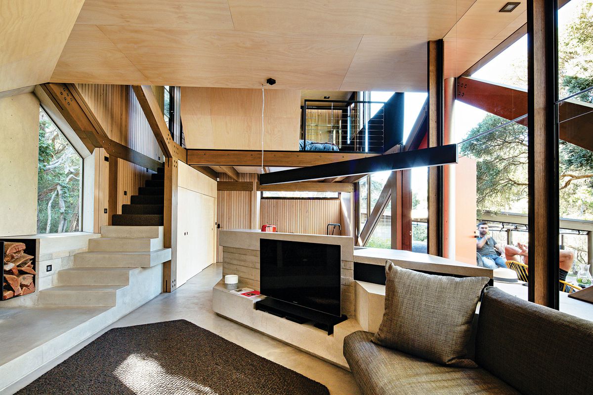 +70 Unique Ceiling Design Ideas for Your Living Room 36 Undulating plywood ceiling 2 +70 Unique Ceiling Design Ideas for Your Living Room - 36