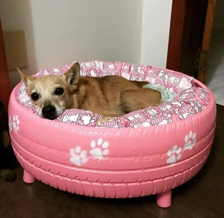 bed tire . +80 Adorable Dog Bed Designs That Will Surprise You - 31