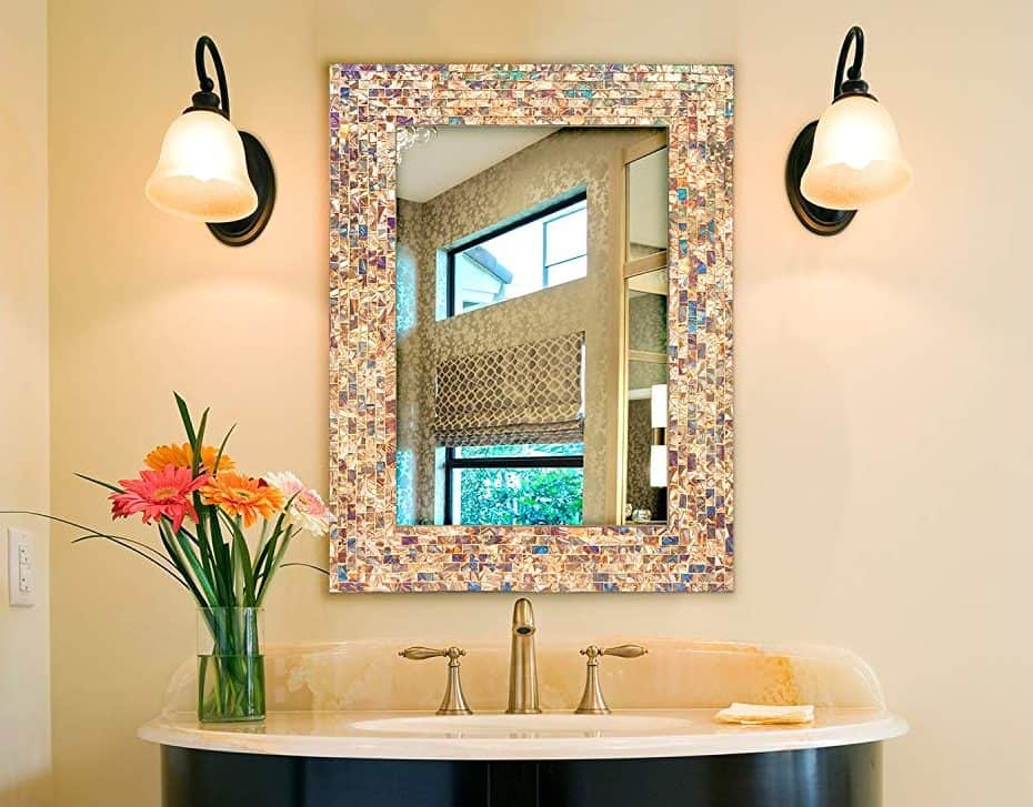 mosaic-style-mirrors Best +60 Ideas to Enhance Your Bathroom’s Luxuriousness