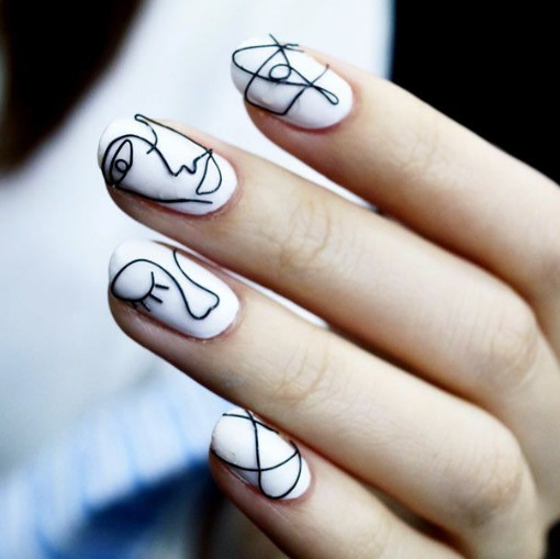 abstract gel nail design 7