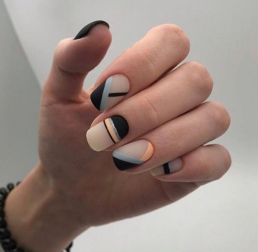 abstract gel nail design 8