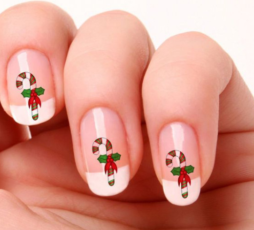 37+ Gorgeous nail-art designs to sparkle this winter 15 candy-cane nail ideas