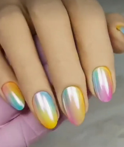 iridescent nail ideas