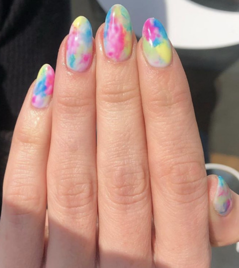 37+ Gorgeous nail-art designs to sparkle this winter 30 marble water effect nails
