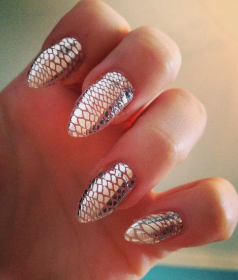 snake skin nail designs