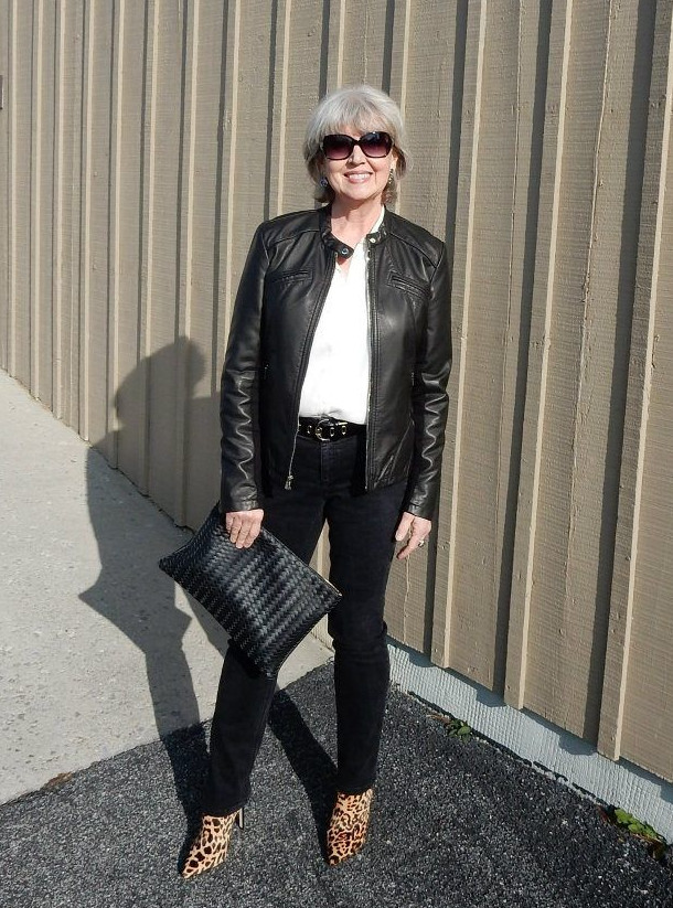 fitted leather jackets for women over 50