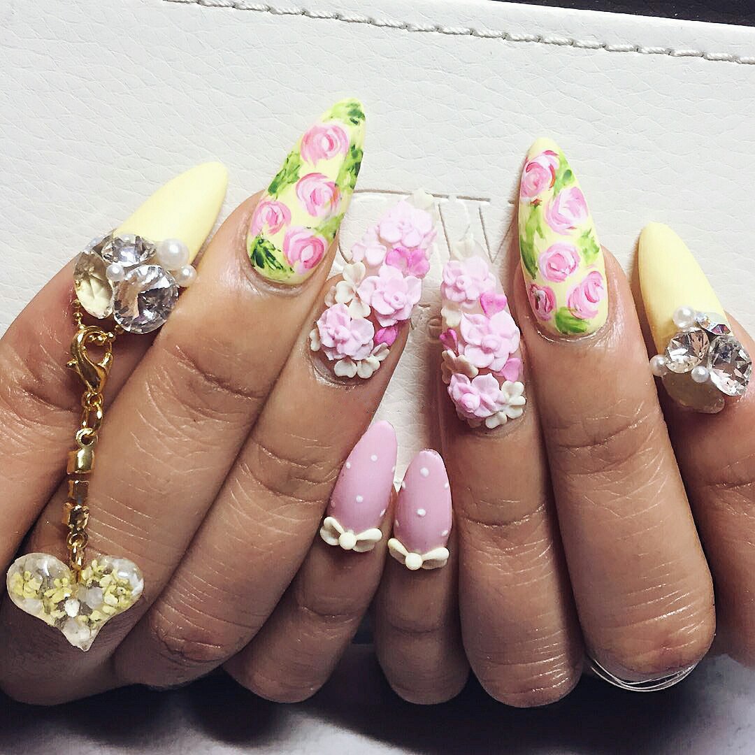 3D Art nails. 1 90+ Hottest 3D Acrylic Nails With Flower Designs - 73 3D acrylic nails with flower designs