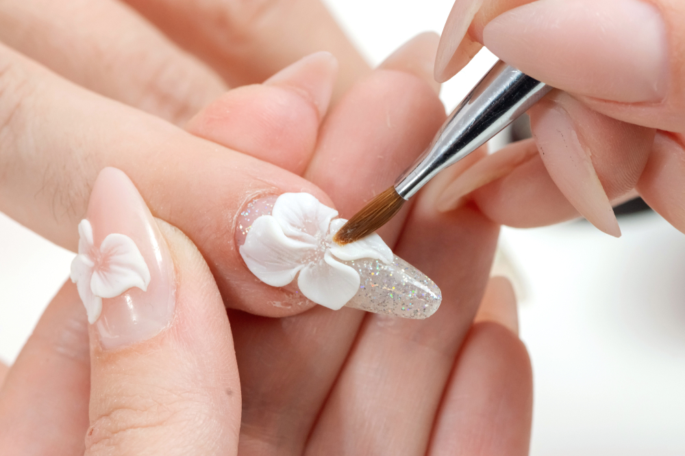 3D floral Acrylic Nails 90+ Hottest 3D Acrylic Nails With Flower Designs - 11 3D acrylic nails with flower designs
