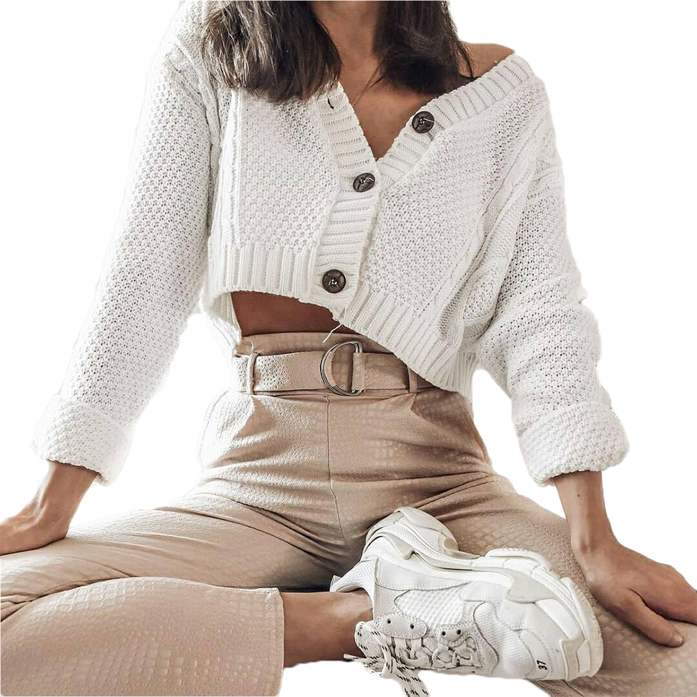 Cropped Cardigan 60+ Fashionable '90s Ladies Outfit Ideas That Come Back - 52