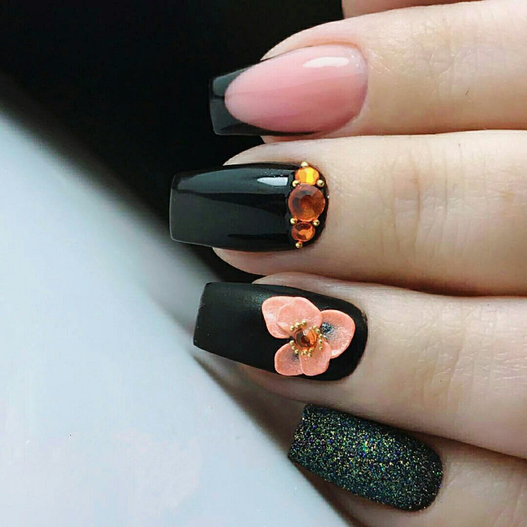 90+ Hottest 3D Acrylic Nails With Flower Designs 63 orange. 1 90+ Hottest 3D Acrylic Nails With Flower Designs - 51 3D acrylic nails with flower designs