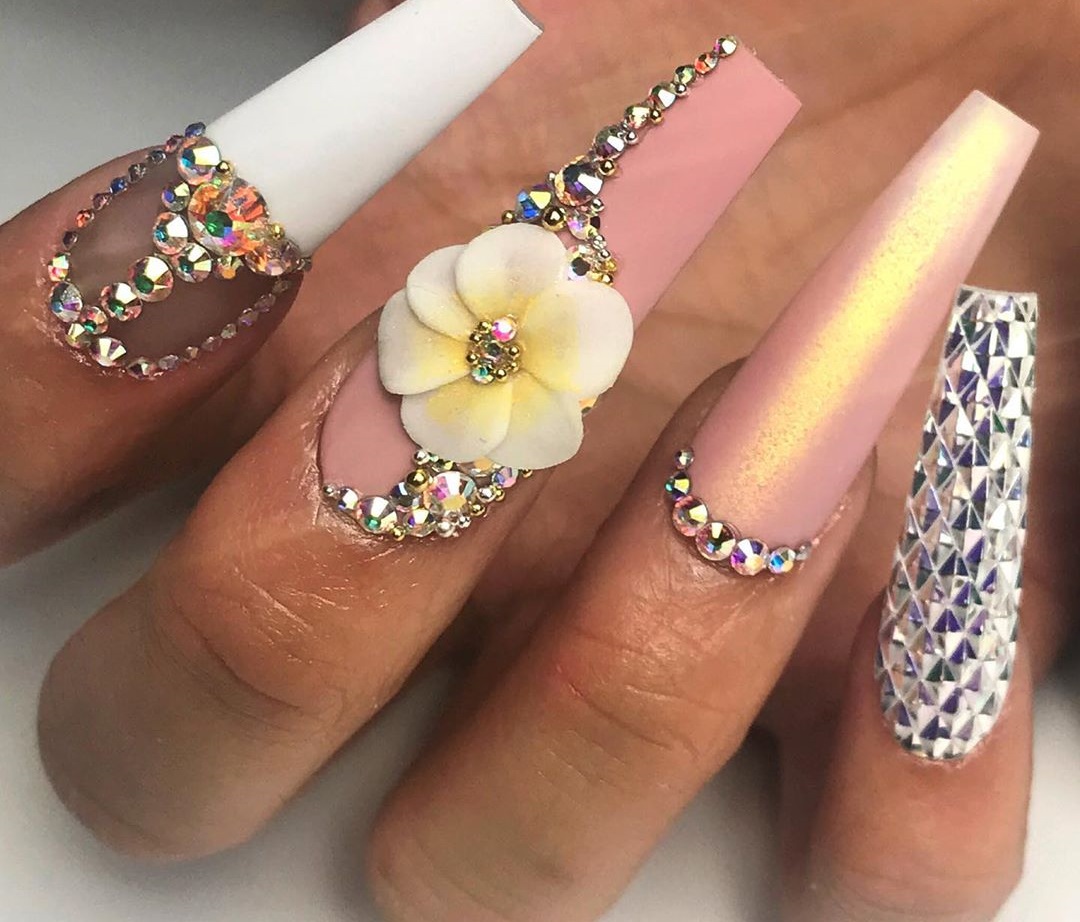 pastel nails. 90+ Hottest 3D Acrylic Nails With Flower Designs - 70 3D acrylic nails with flower designs