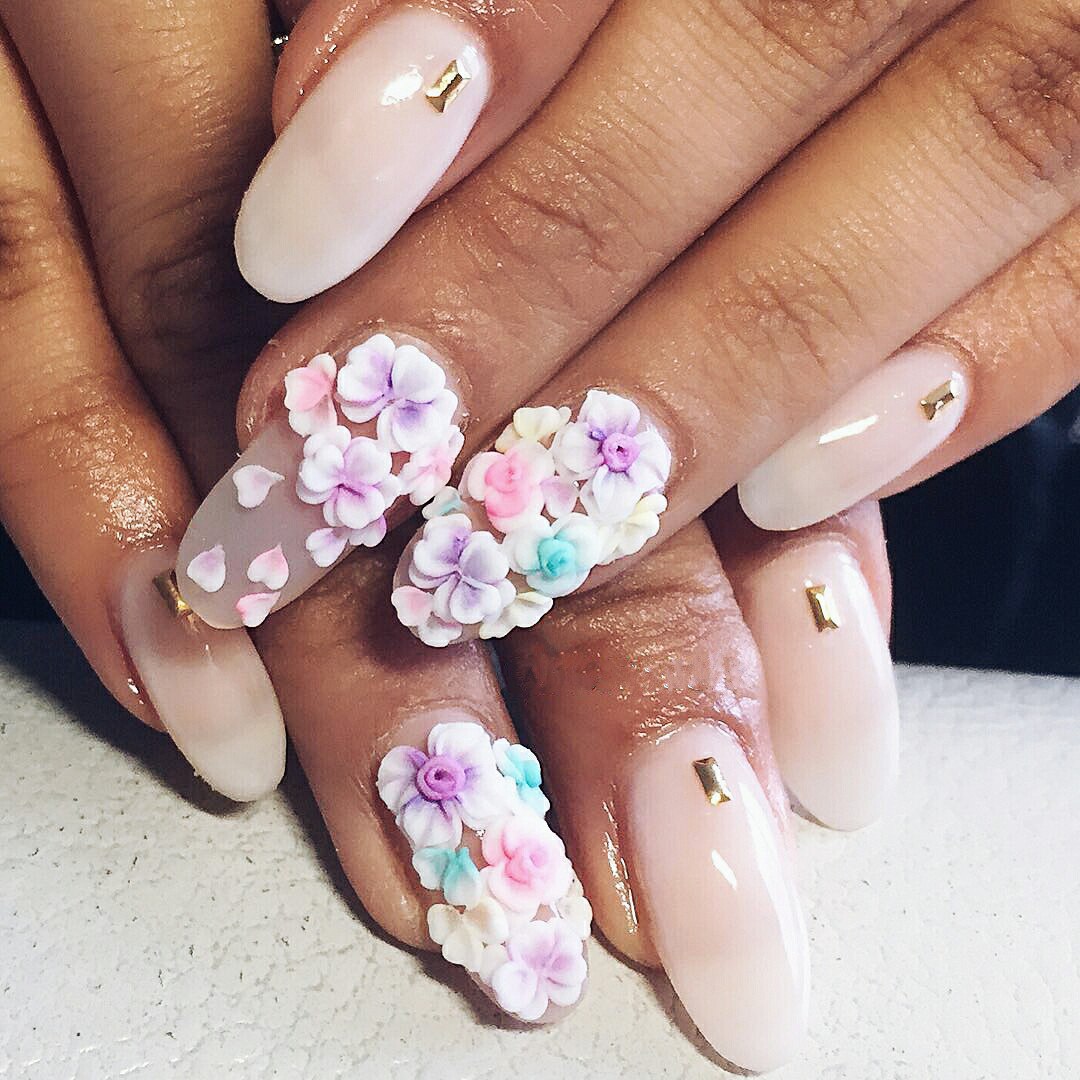 pastel. 1 90+ Hottest 3D Acrylic Nails With Flower Designs - 68 3D acrylic nails with flower designs