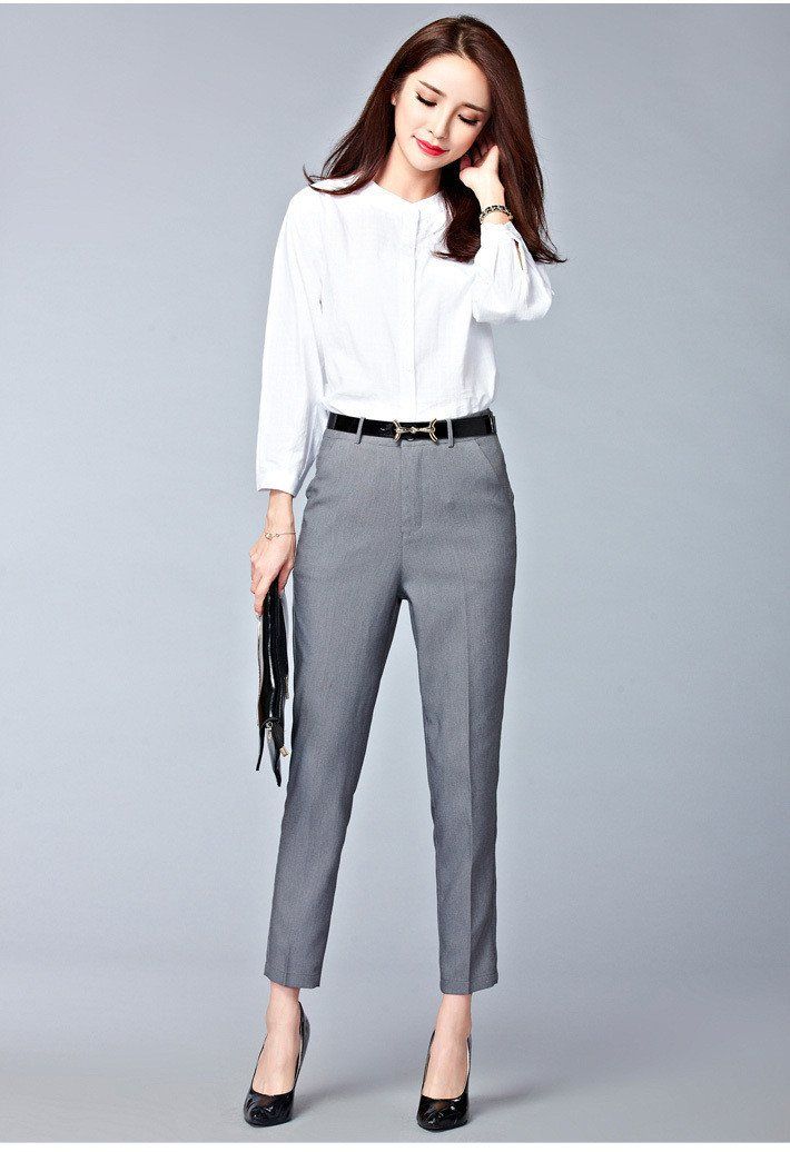 Button-Up-Plus-Trousers-1 65+ Smartest Business Casual Attire for Women in 2022