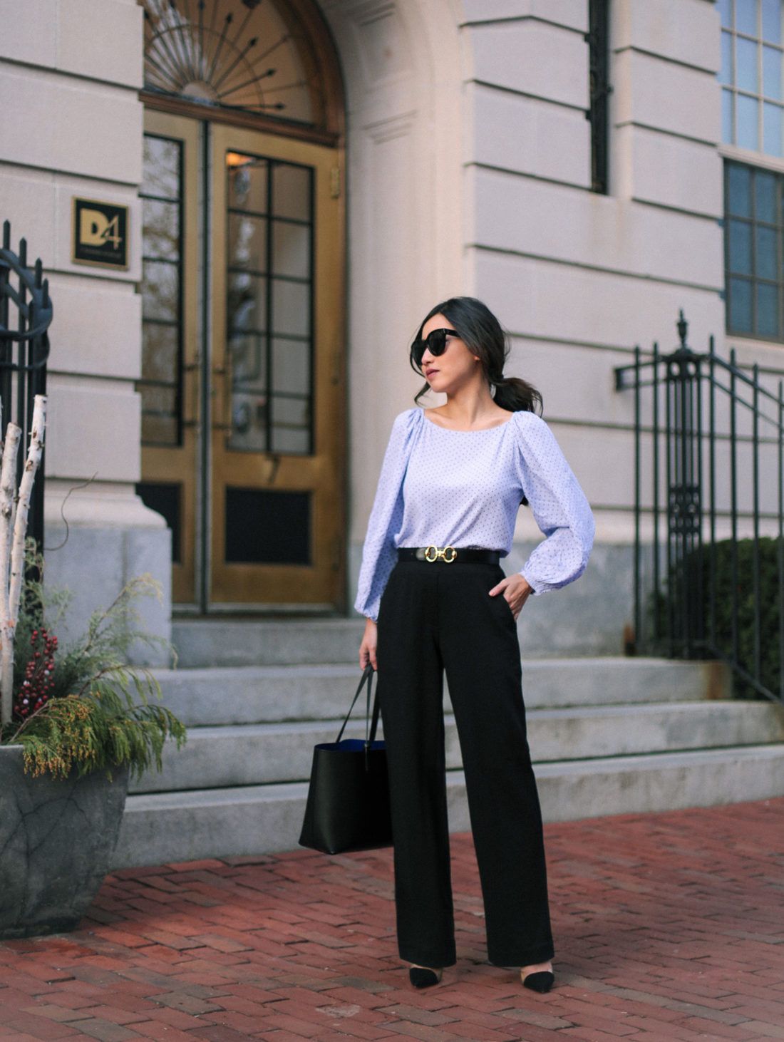 Button-Up-Plus-Trousers-3 65+ Smartest Business Casual Attire for Women in 2022