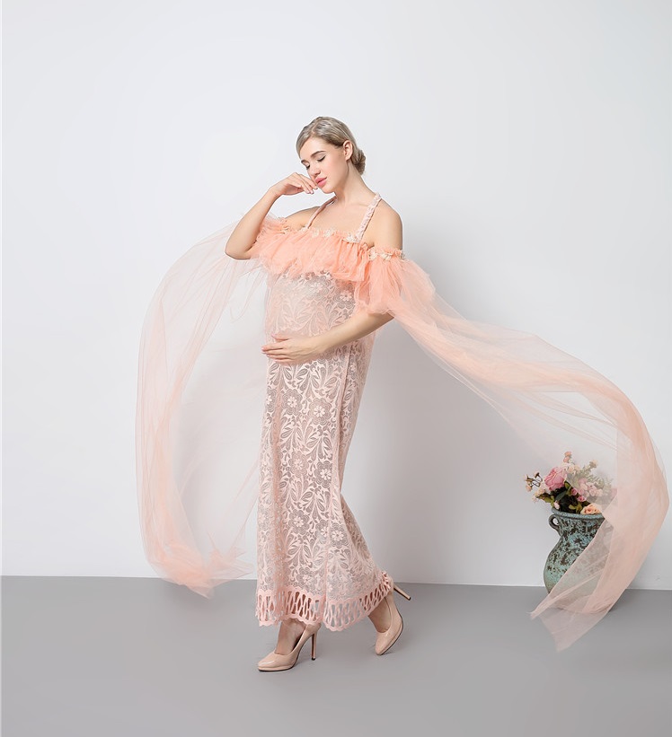 Fairy long dress 2 Hottest 25 Maternity Photoshoot Outfit Ideas - 19