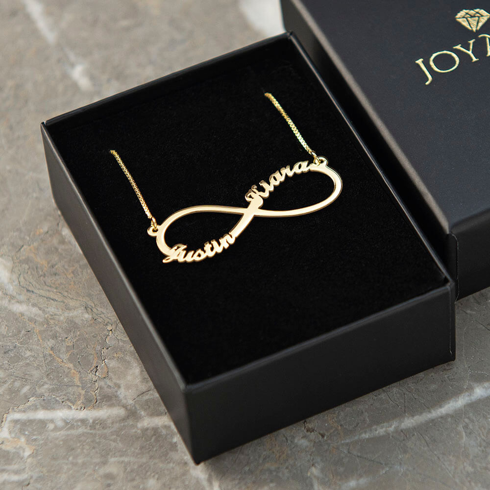 Infinity-2-Names-Necklace Top 7 Best Valentine's Jewelry Gifts by JoyAmo Jewelry