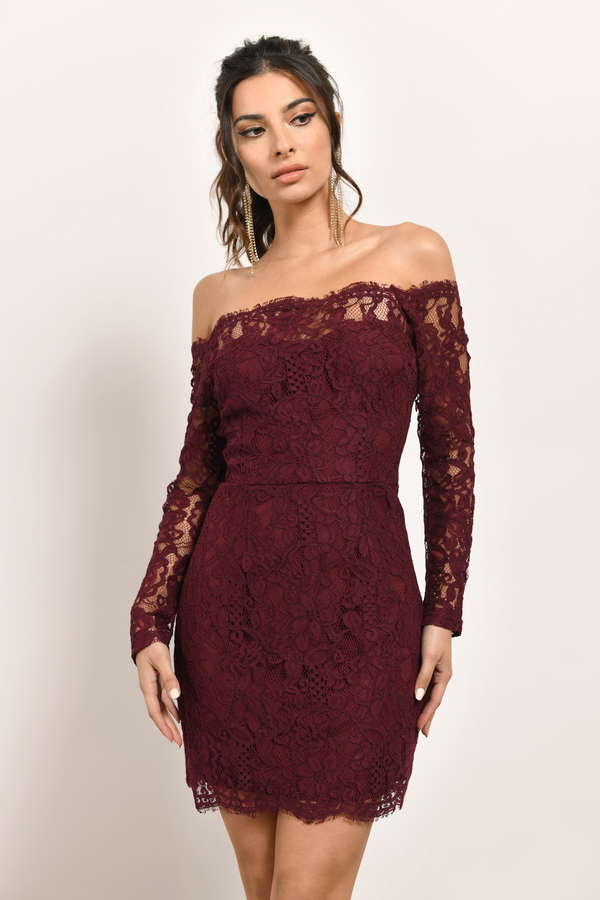 60+ Most Fashionable Semi Formal Wedding Dresses for Female Guests 33 Pretty Burgundy semi formal lace dress. 60+ Most Fashionable Semi Formal Wedding Dresses for Female Guests - 30