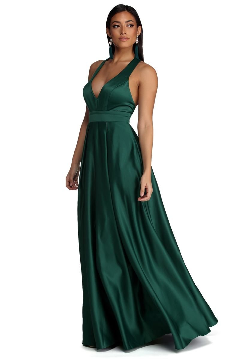 Reinette-semi-formal-dark-green-dress.-2 60+ Most Fashionable Semi Formal Wedding Dresses for Female Guests
