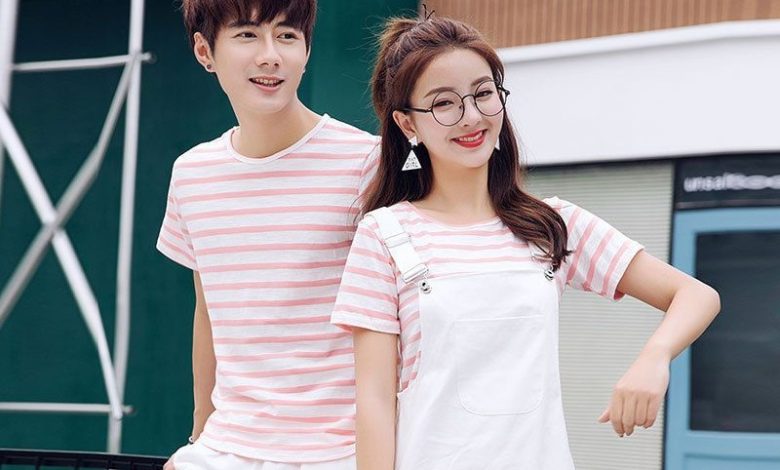 Striped shirts for couples 1 8 Cutest Matching Outfits for Boyfriend And Girlfriend - Cutest Matching Outfits 1