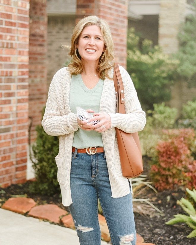 T-shirt-and-cardigan 65+ Smartest Business Casual Attire for Women in 2022