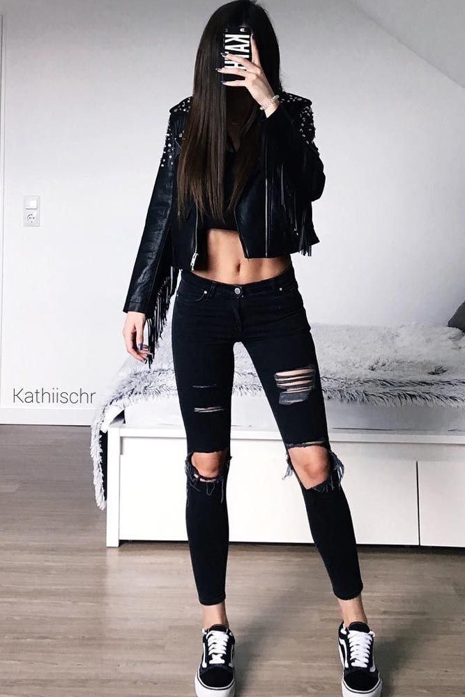 all black outfit. 60+ Hot Trending Clothes for Teenage Girl - 16